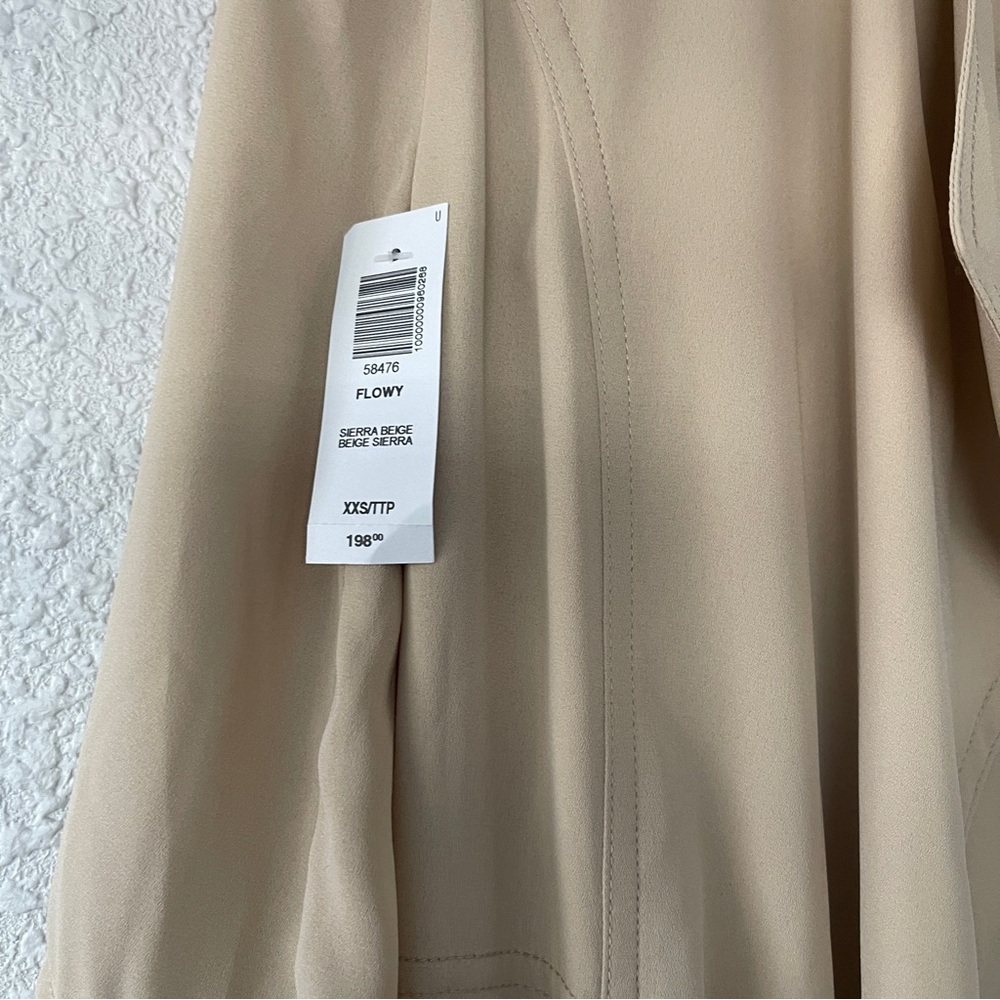 Aritzia Babaton Cream Trench Coat sierra beige  XXS NWT - Picture 9 of 12